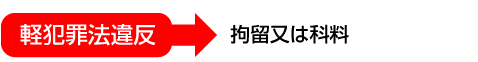 軽犯罪法違反>拘留又は科料